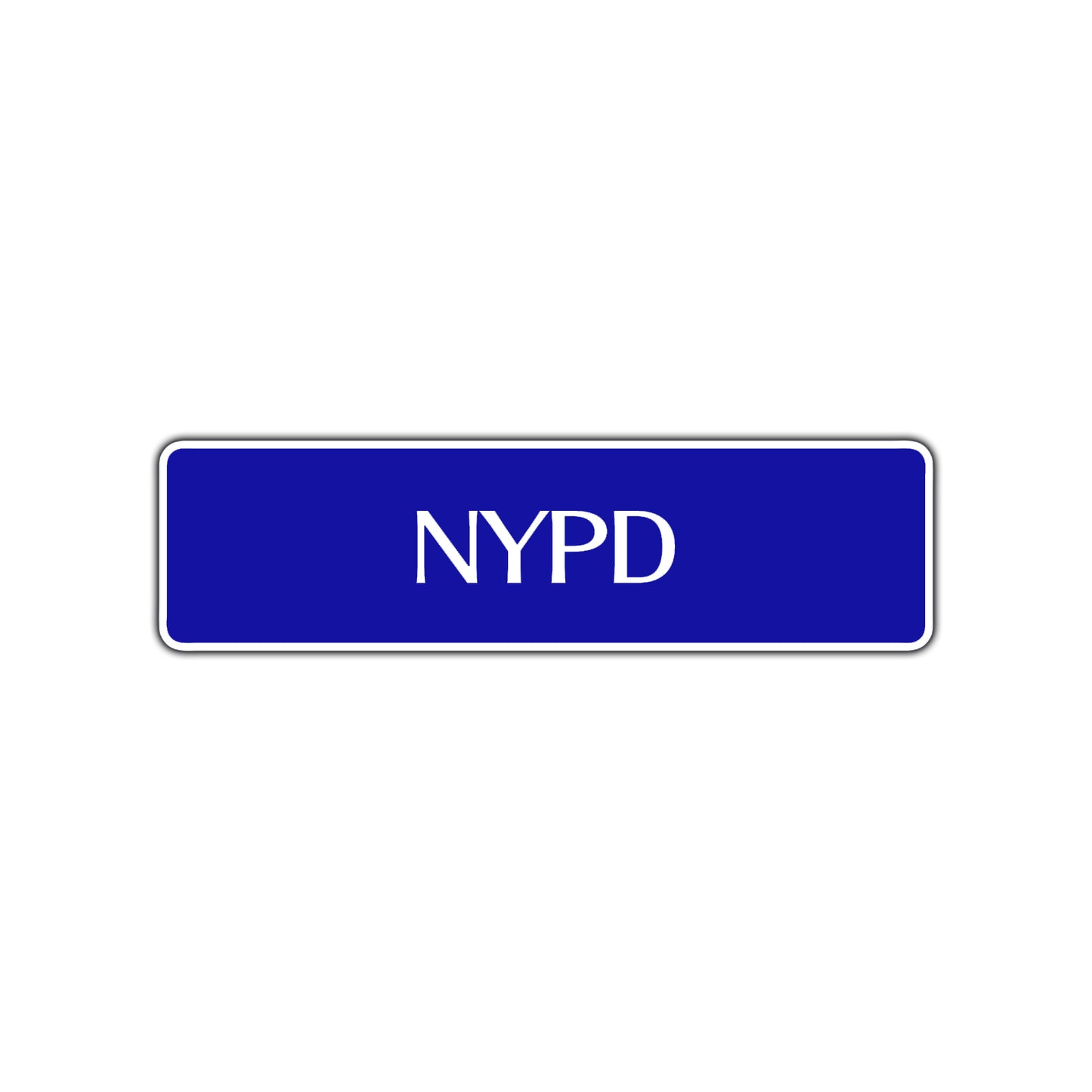 NYPD New York Police Department Road Aluminum Metal Novelty Street Plate Sign Wall Gift Decor