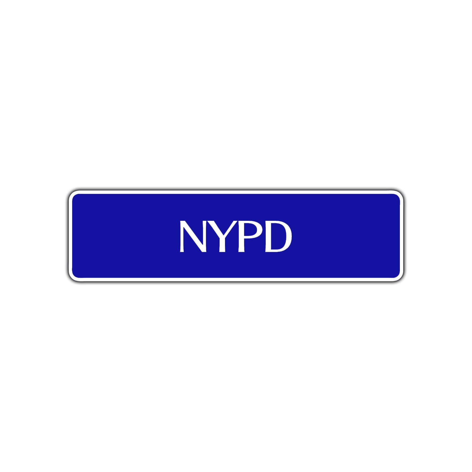 NYPD New York Police Department Road Aluminum Metal Novelty Street Plate Sign Wall Gift Decor