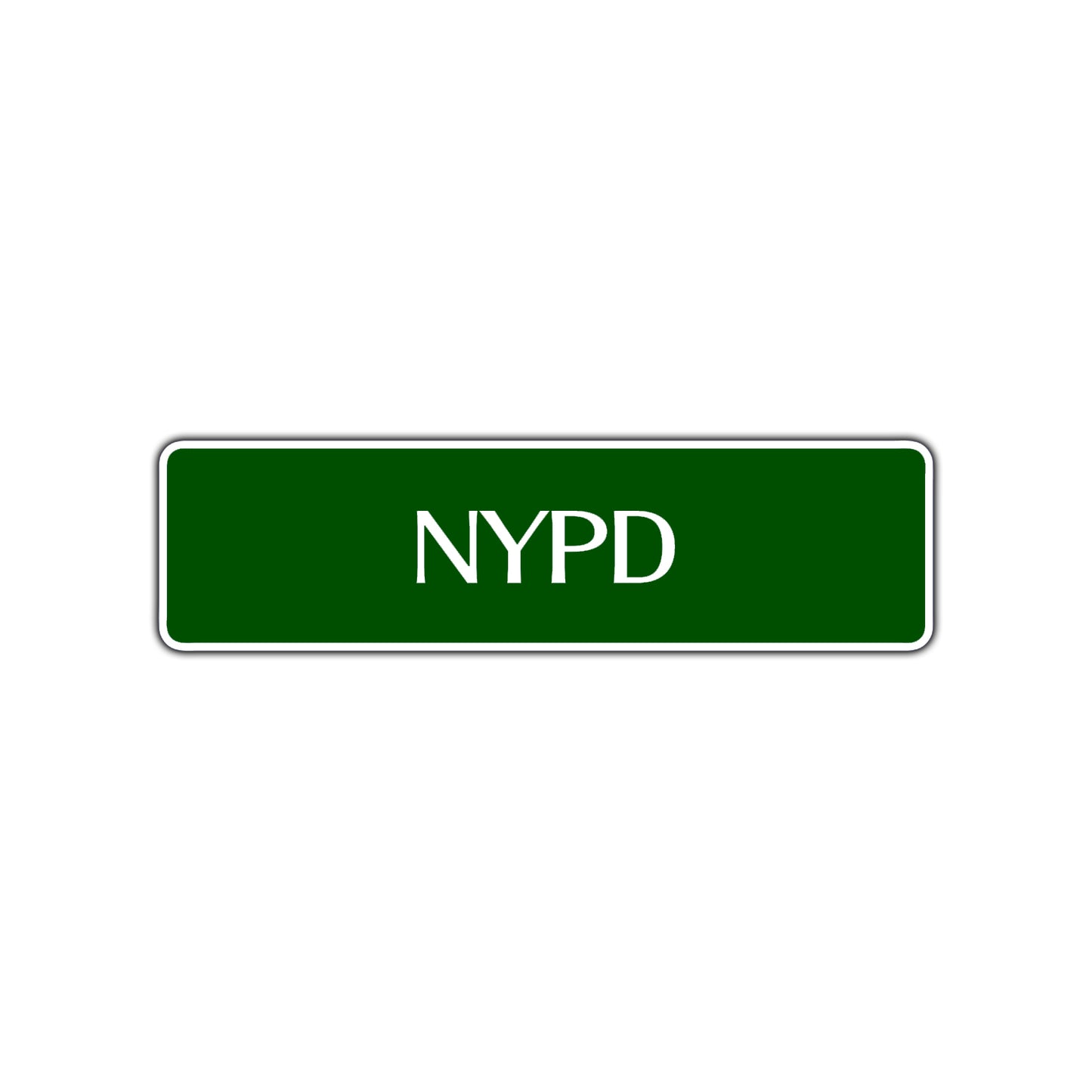 NYPD New York Police Department Road Aluminum Metal Novelty Street Plate Sign Wall Gift Decor