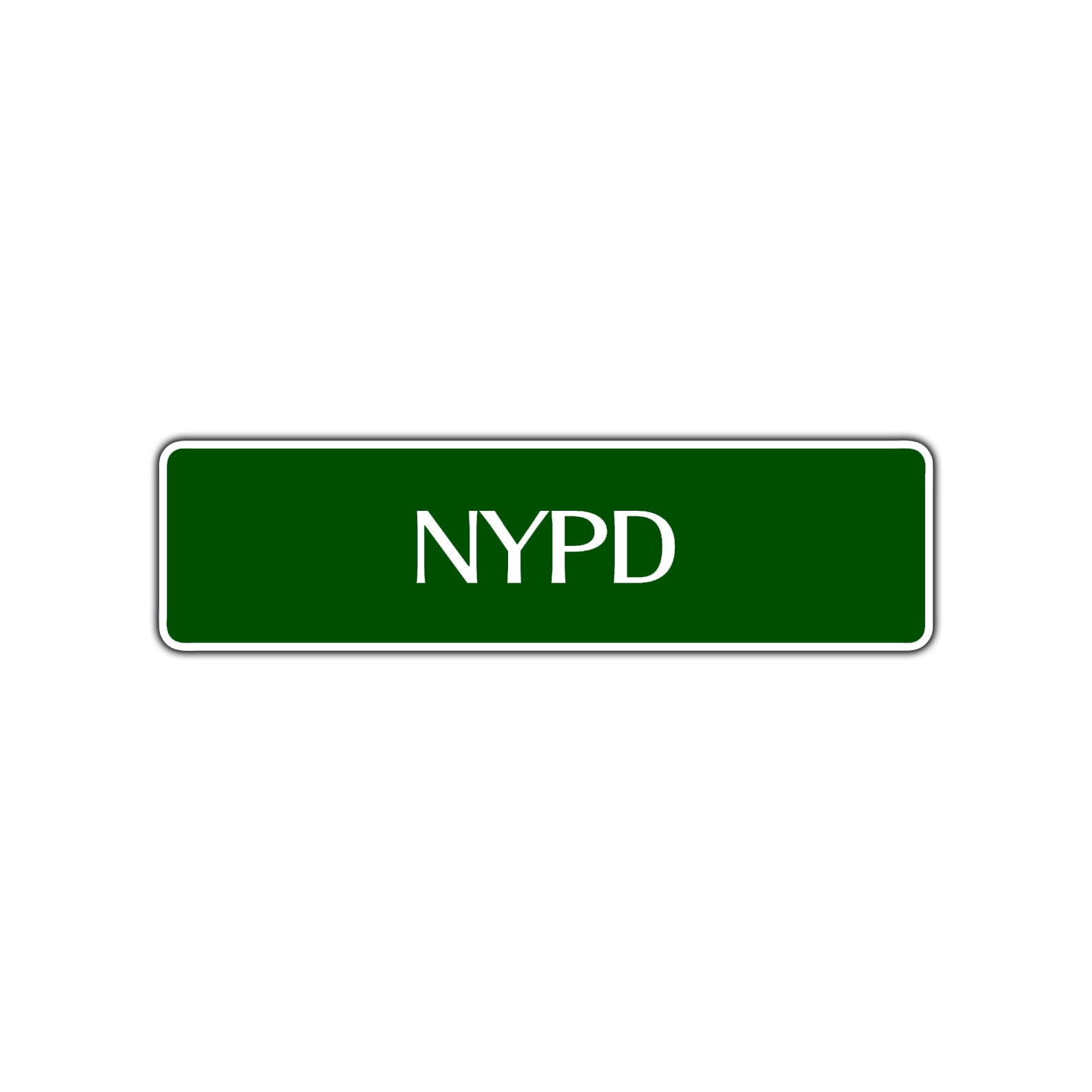 NYPD New York Police Department Road Aluminum Metal Novelty Street Plate Sign Wall Gift Decor