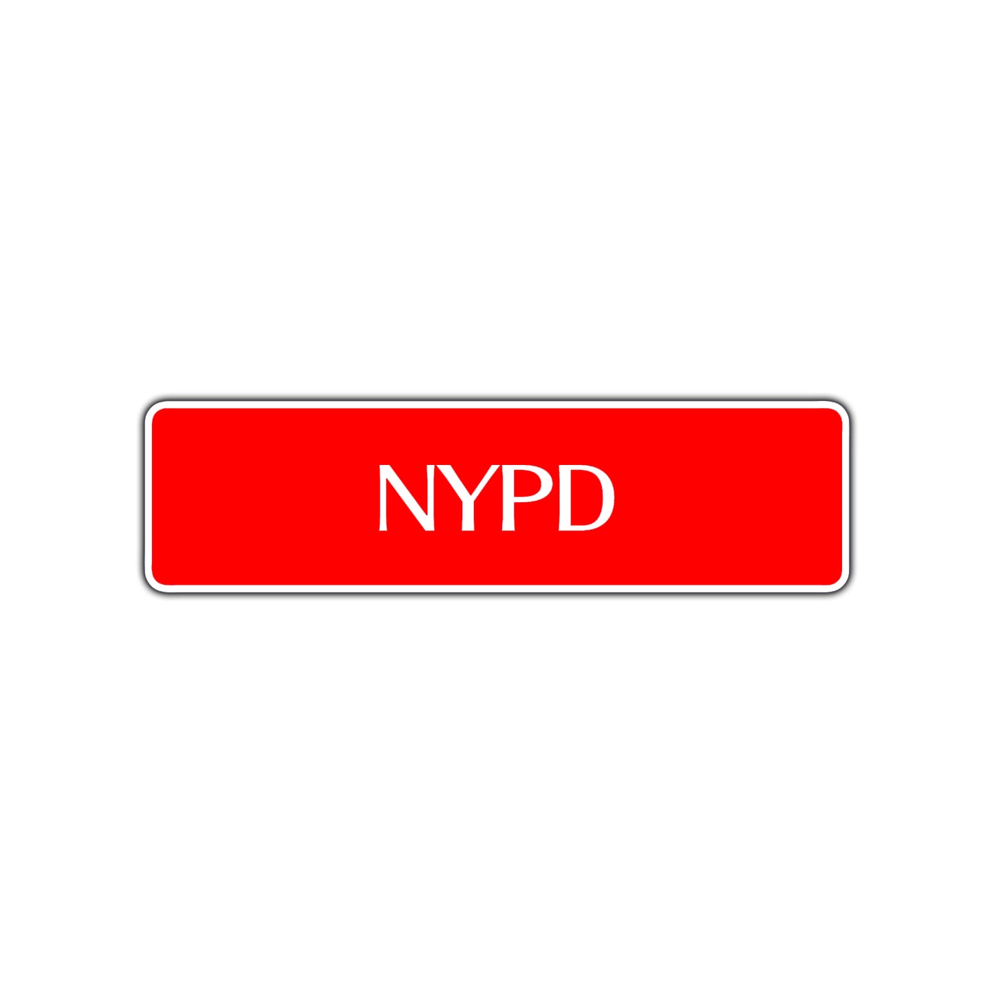 NYPD New York Police Department Road Aluminum Metal Novelty Street Plate Sign Wall Gift Decor