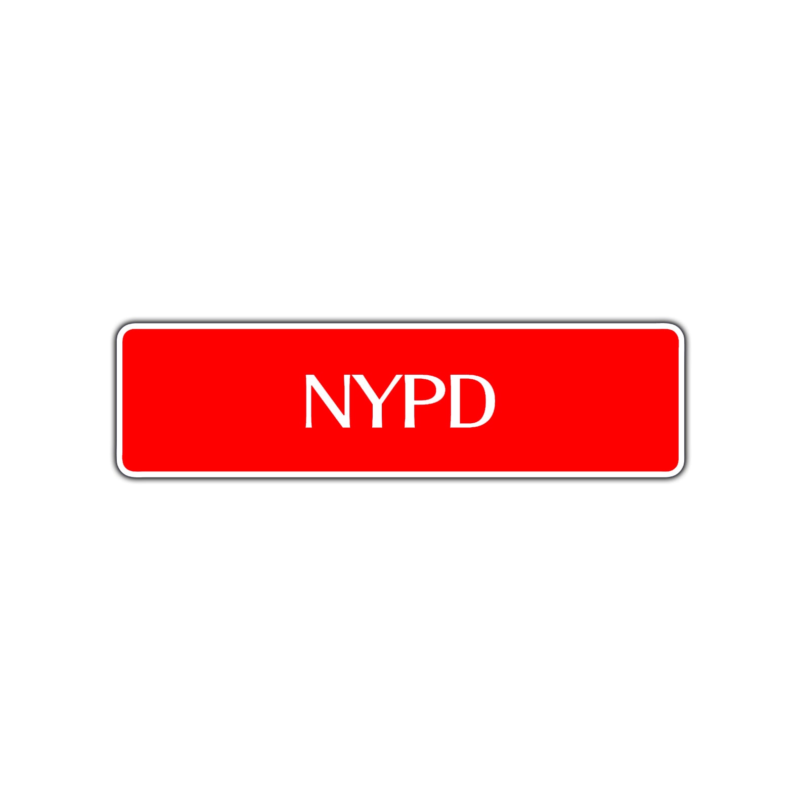 NYPD New York Police Department Road Aluminum Metal Novelty Street Plate Sign Wall Gift Decor