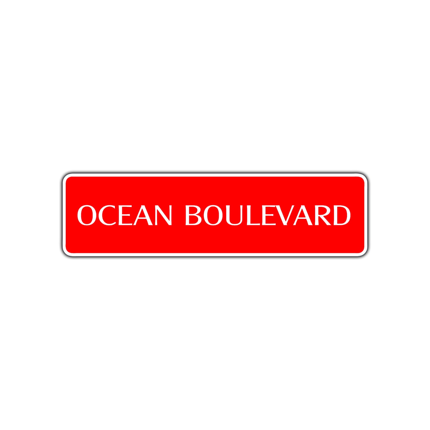 Ocean Boulevard Road Aluminum Metal Novelty Street Plate Sign Wall Gift Decor