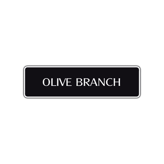 Olive Branch Collectible Road Aluminum Metal Novelty Street Plate Sign Wall Gift Decor