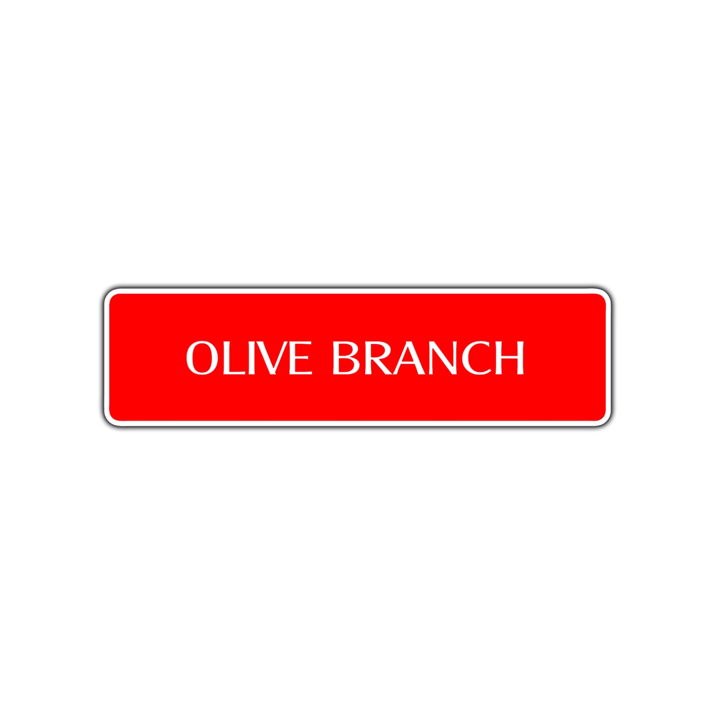 Olive Branch Collectible Road Aluminum Metal Novelty Street Plate Sign Wall Gift Decor