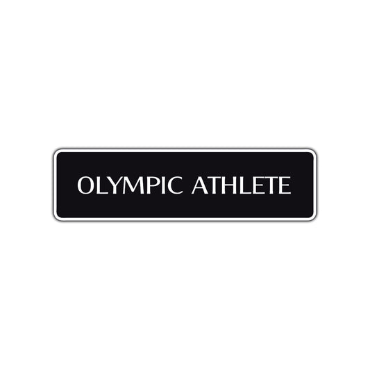 Olympic Athlete Road Aluminum Metal Novelty Street Plate Sign Wall Gift Decor