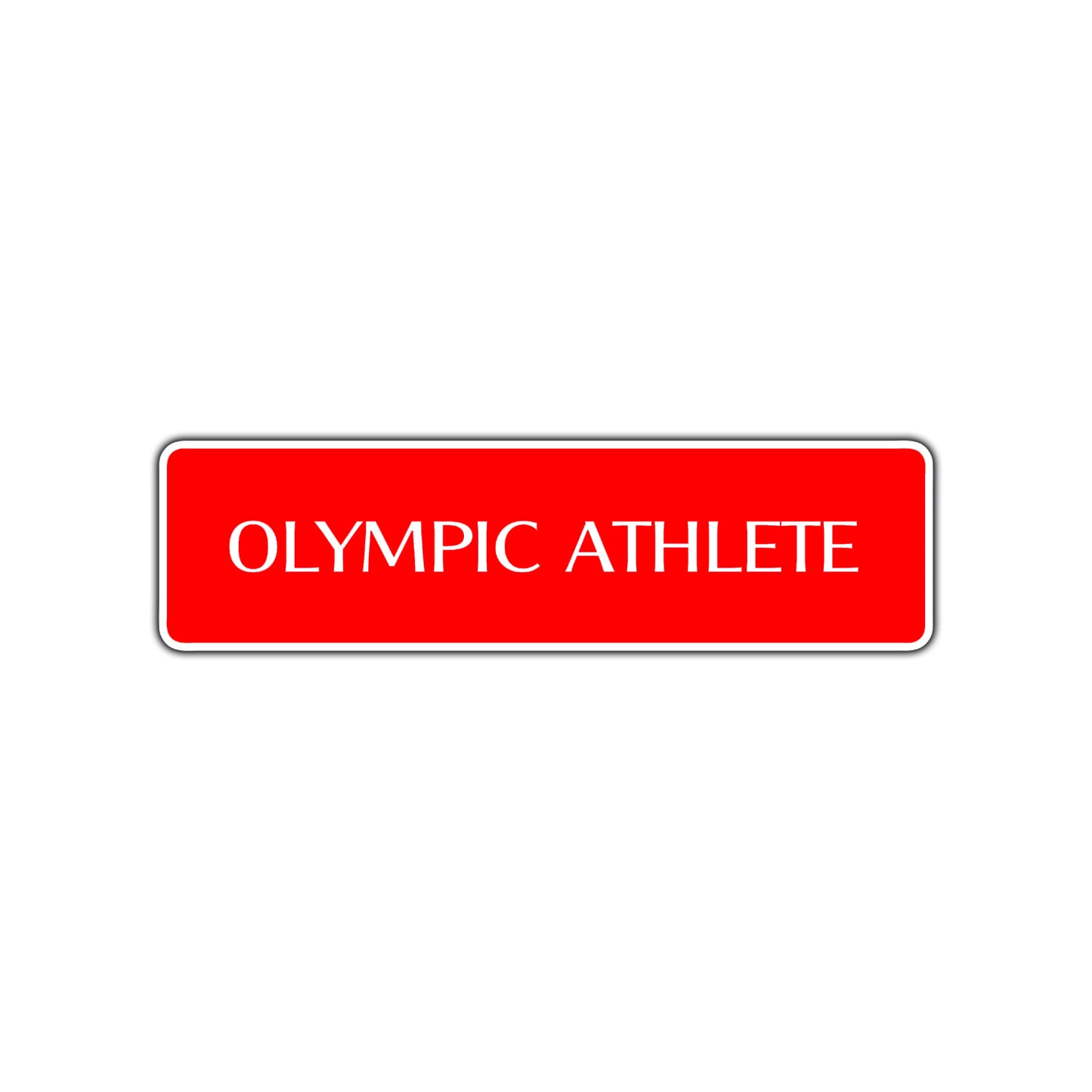 Olympic Athlete Road Aluminum Metal Novelty Street Plate Sign Wall Gift Decor