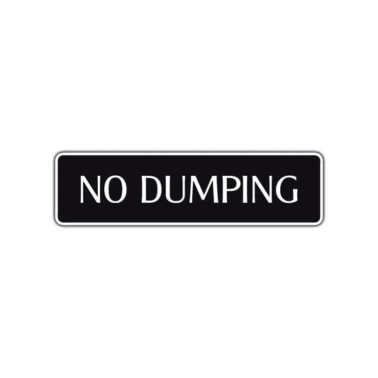 No Dumping 24 Hour Surveillance Road Aluminum Metal Novelty Street Plate Sign Wall Gift Decor