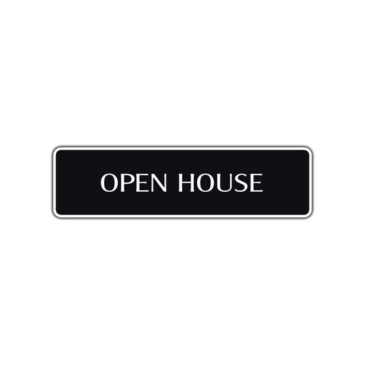 Open House Real Estate Road Aluminum Metal Novelty Street Plate Sign Wall Gift Decor