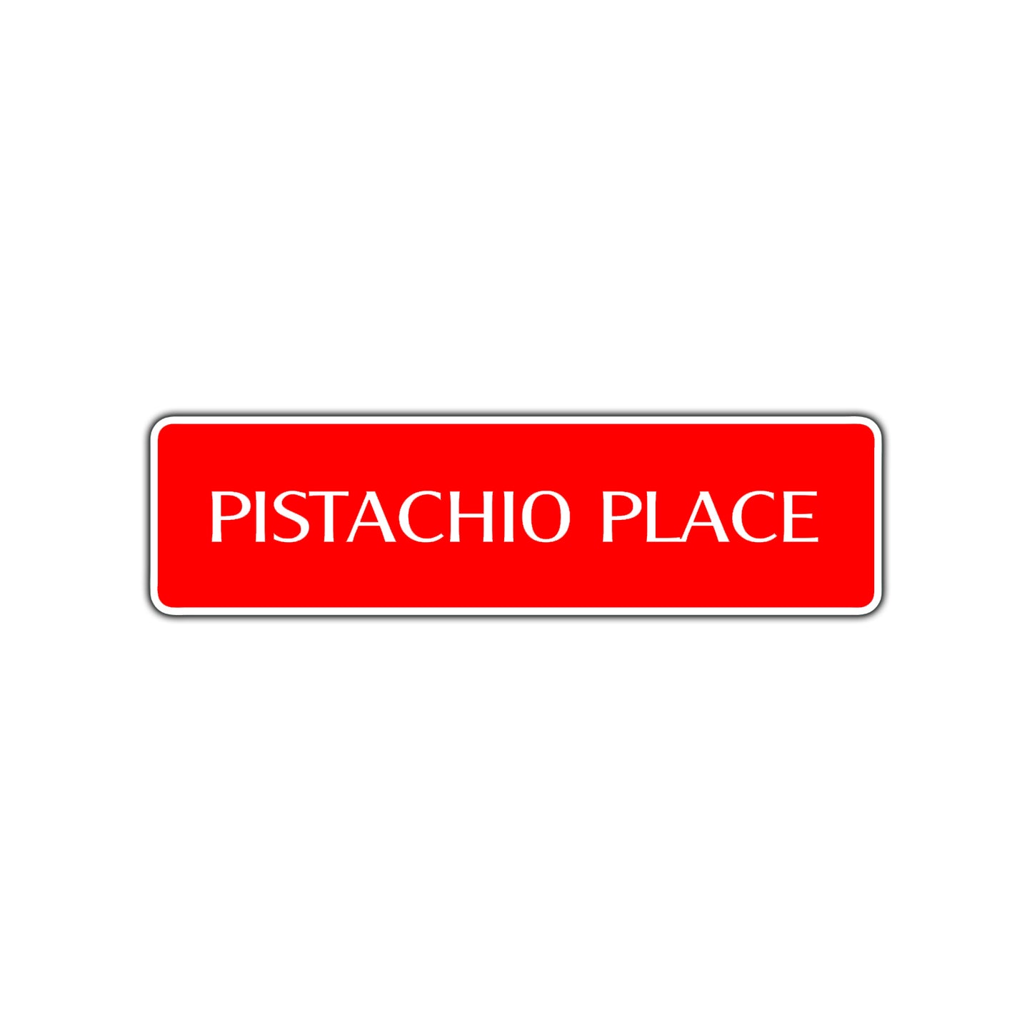 Pistachio Place Road Aluminum Metal Novelty Street Plate Sign Wall Gift Decor
