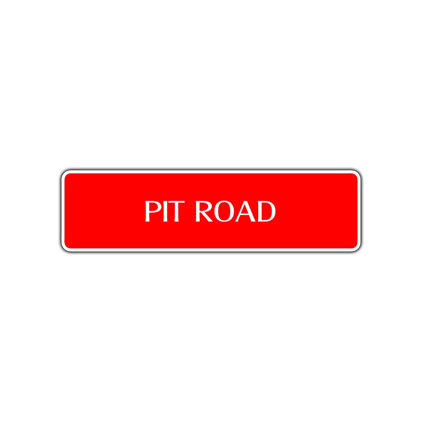 Pit Road Aluminum Metal Novelty Street Plate Sign Wall Gift Decor