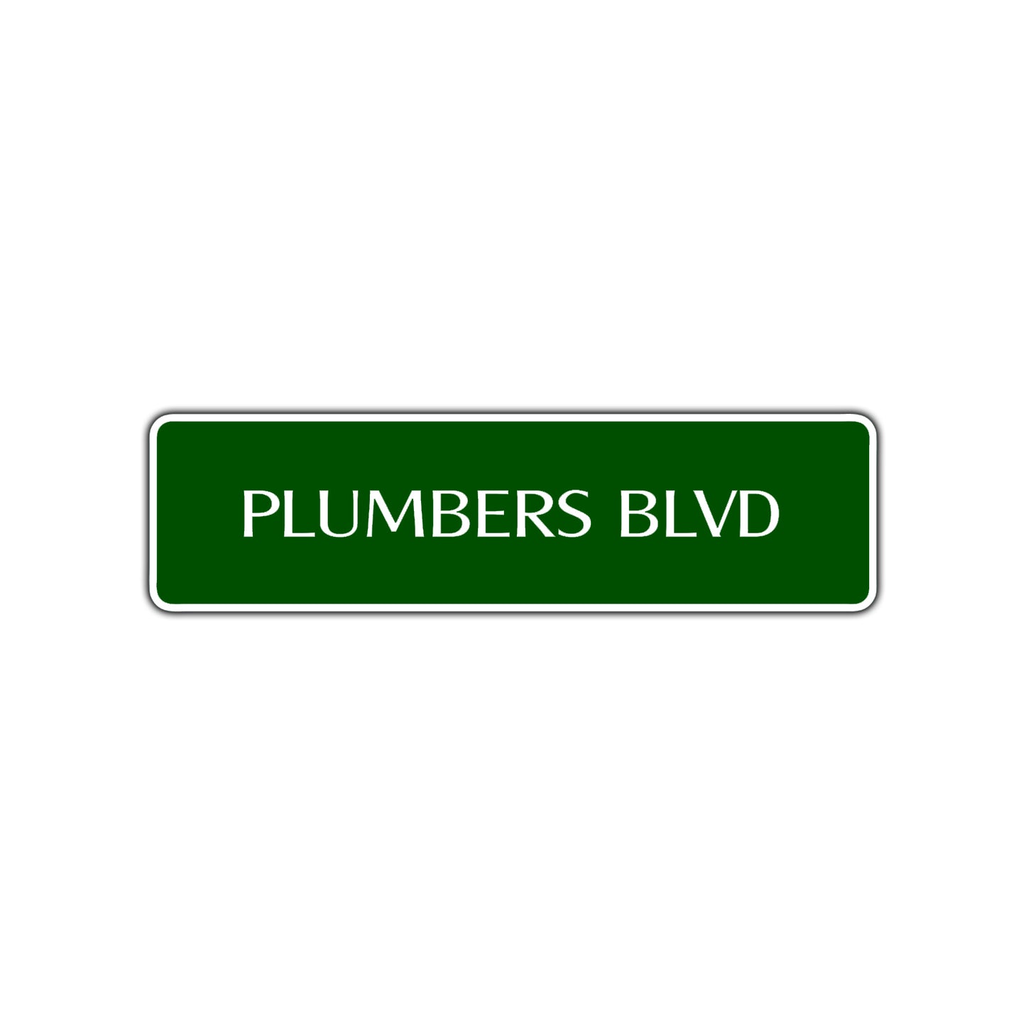 Plumbers Blvd Road Aluminum Metal Novelty Street Plate Sign Wall Gift Decor