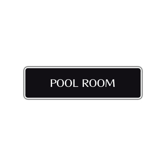 Pool Room Road Aluminum Metal Novelty Street Plate Sign Wall Gift Decor