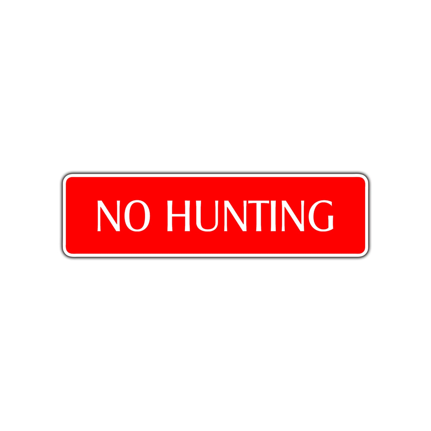 No Hunting Road Aluminum Metal Novelty Street Plate Sign Wall Gift Decor