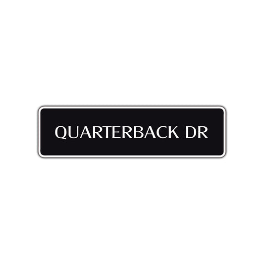 Quarterback Drive Road Aluminum Metal Novelty Street Plate Sign Wall Gift Decor