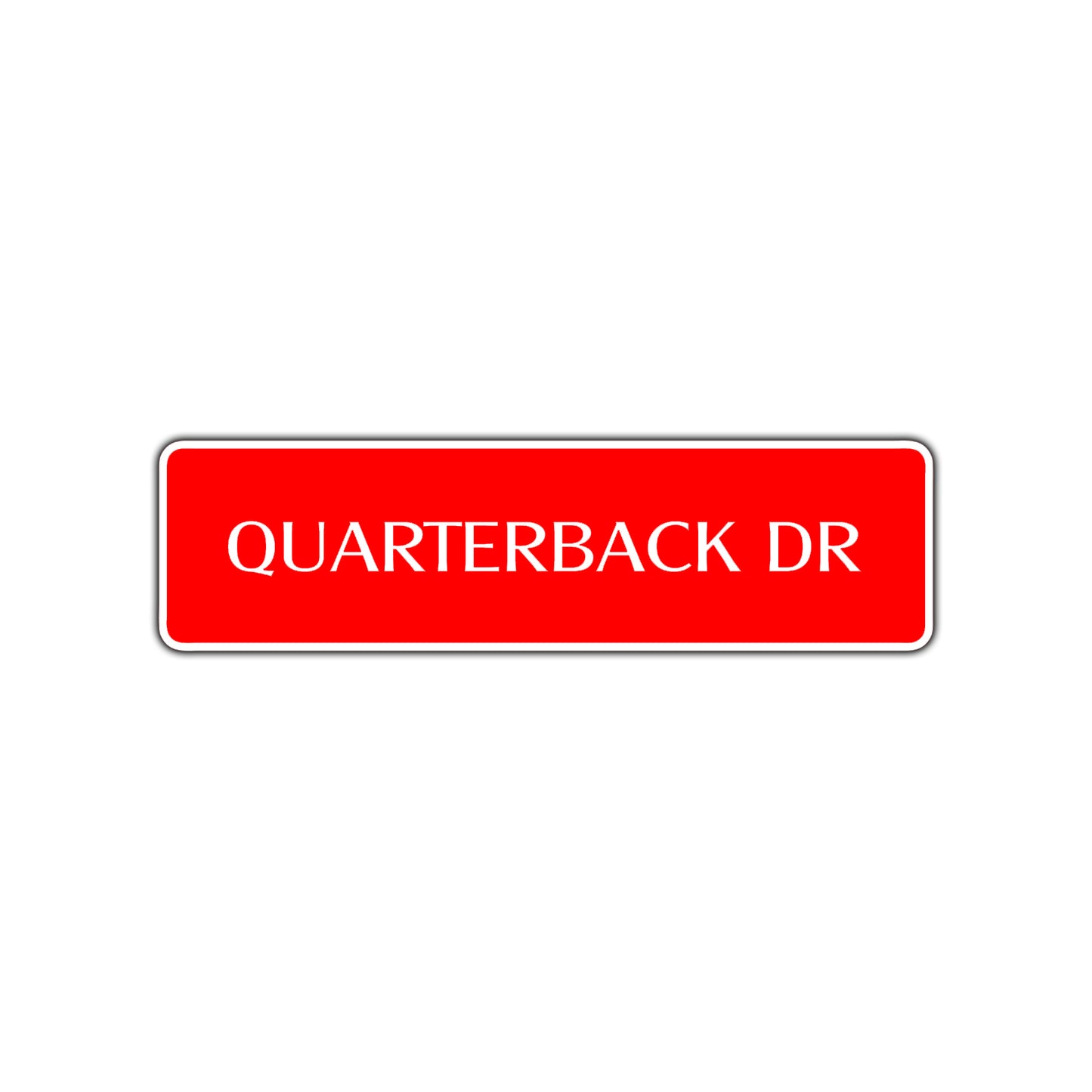Quarterback Drive Road Aluminum Metal Novelty Street Plate Sign Wall Gift Decor