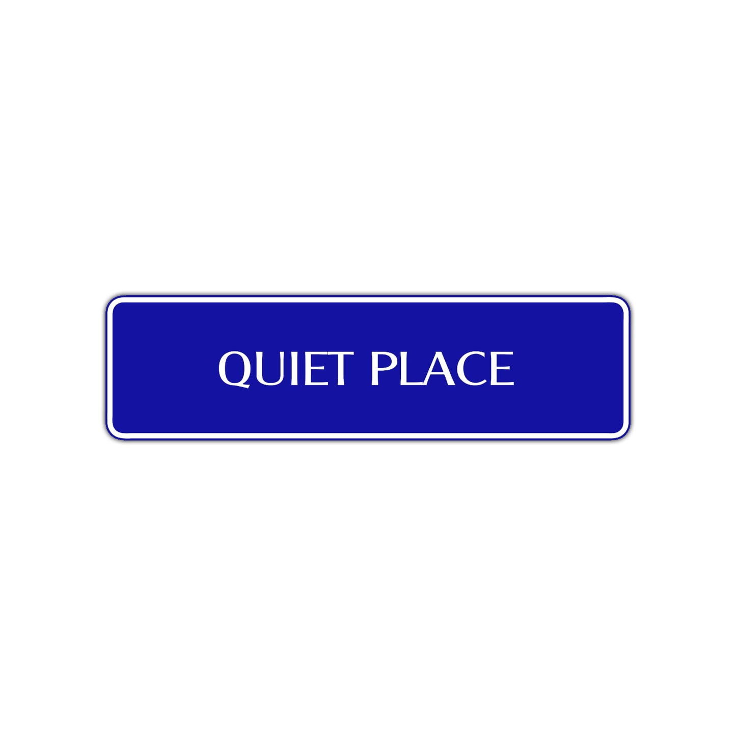 Quiet Place Road Aluminum Metal Novelty Street Plate Sign Wall Gift Decor