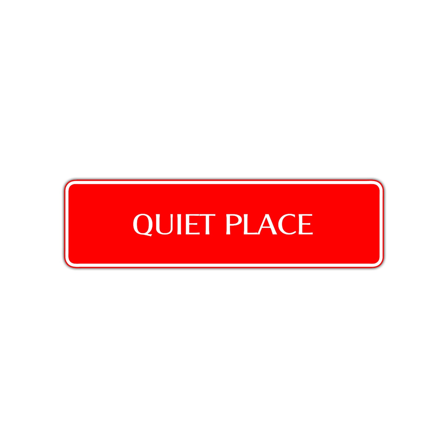 Quiet Place Road Aluminum Metal Novelty Street Plate Sign Wall Gift Decor