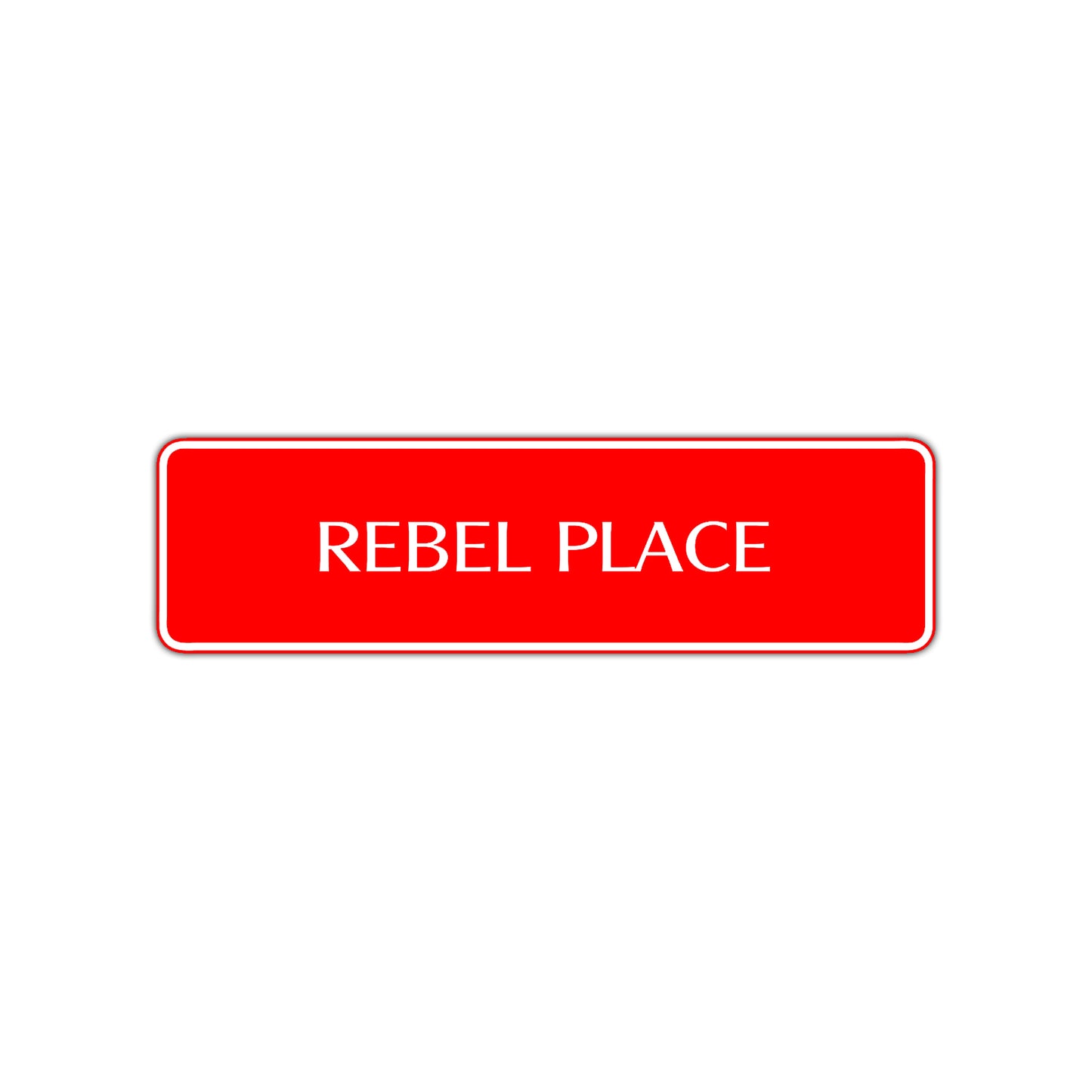 Rebel Place Road Aluminum Metal Novelty Street Plate Sign Wall Gift Decor