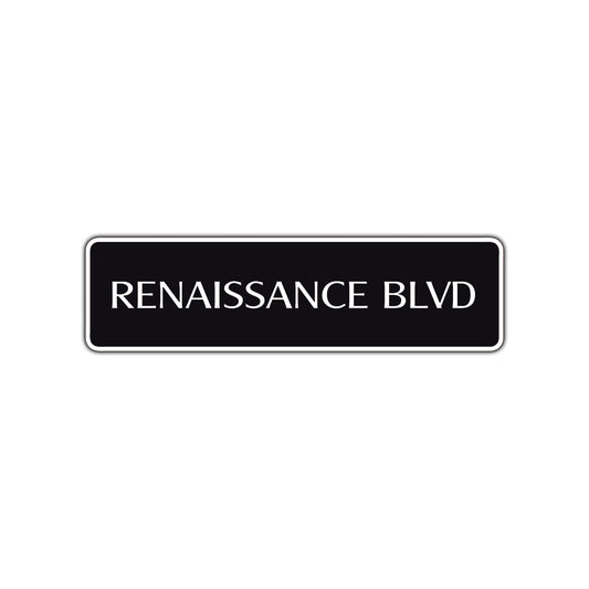 Renaissance Blvd Road Aluminum Metal Novelty Street Plate Sign Wall Gift Decor