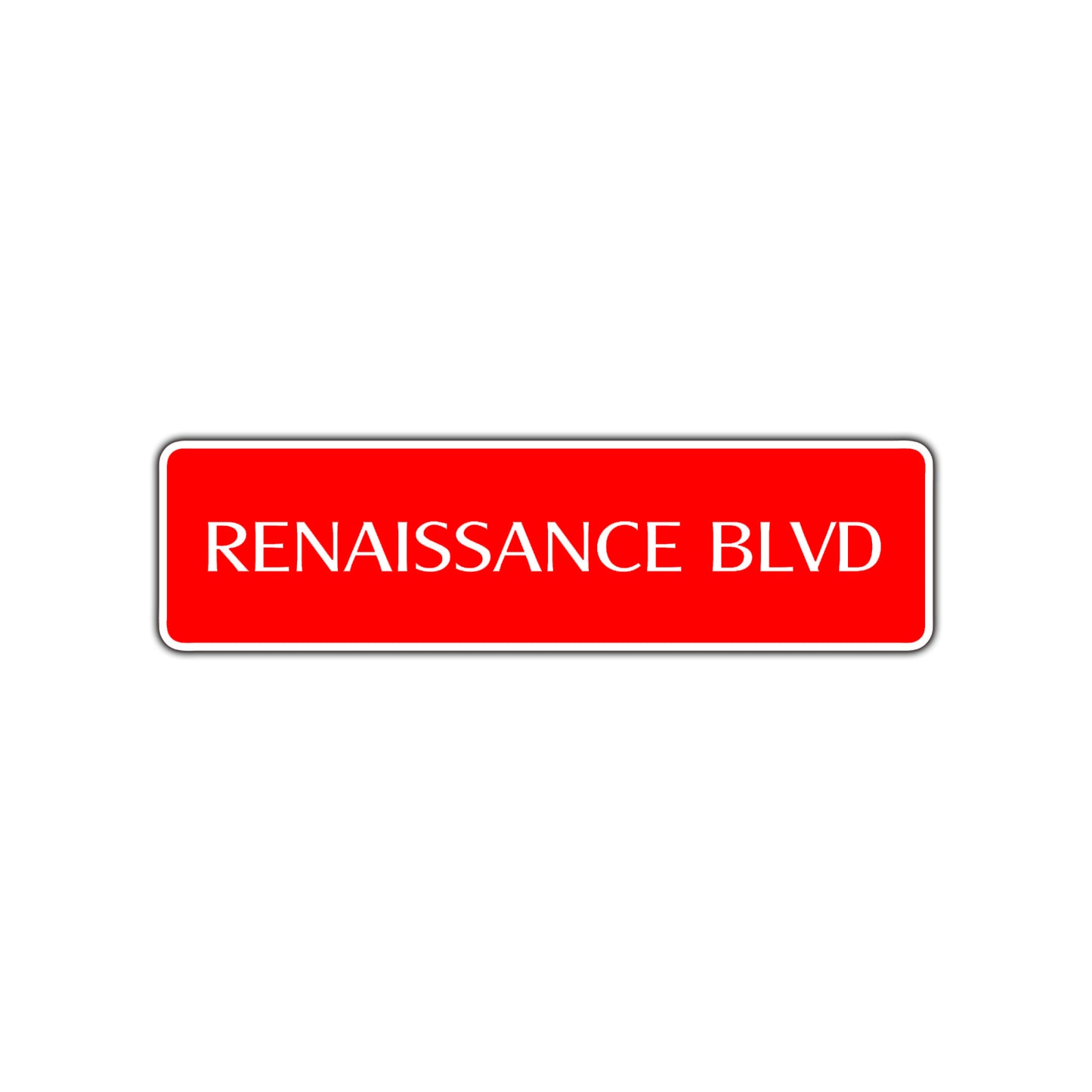 Renaissance Blvd Road Aluminum Metal Novelty Street Plate Sign Wall Gift Decor