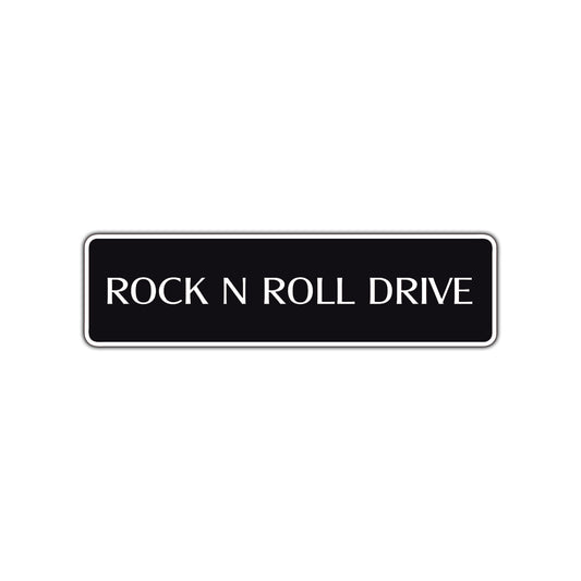 Rock N Roll Drive Road Aluminum Metal Novelty Street Plate Sign Wall Gift Decor