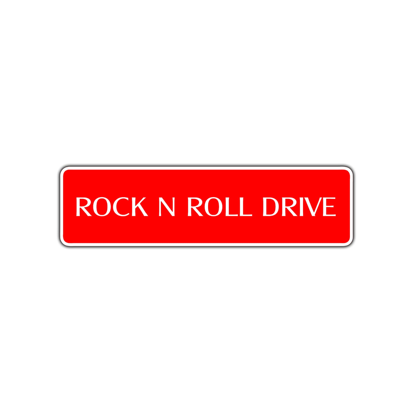 Rock N Roll Drive Road Aluminum Metal Novelty Street Plate Sign Wall Gift Decor