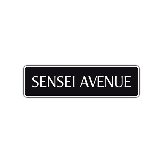 Sensei Avenue Karate Road Aluminum Metal Novelty Street Plate Sign Wall Gift Decor