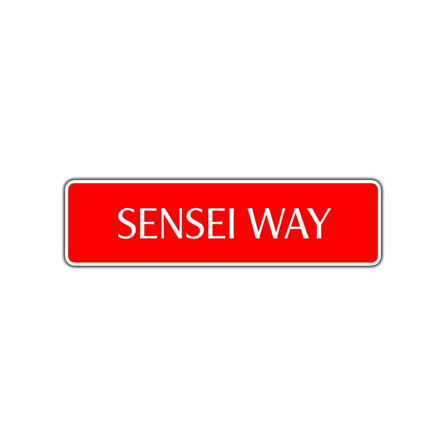 Sensei Way Karate Road Aluminum Metal Novelty Street Plate Sign Wall Gift Decor