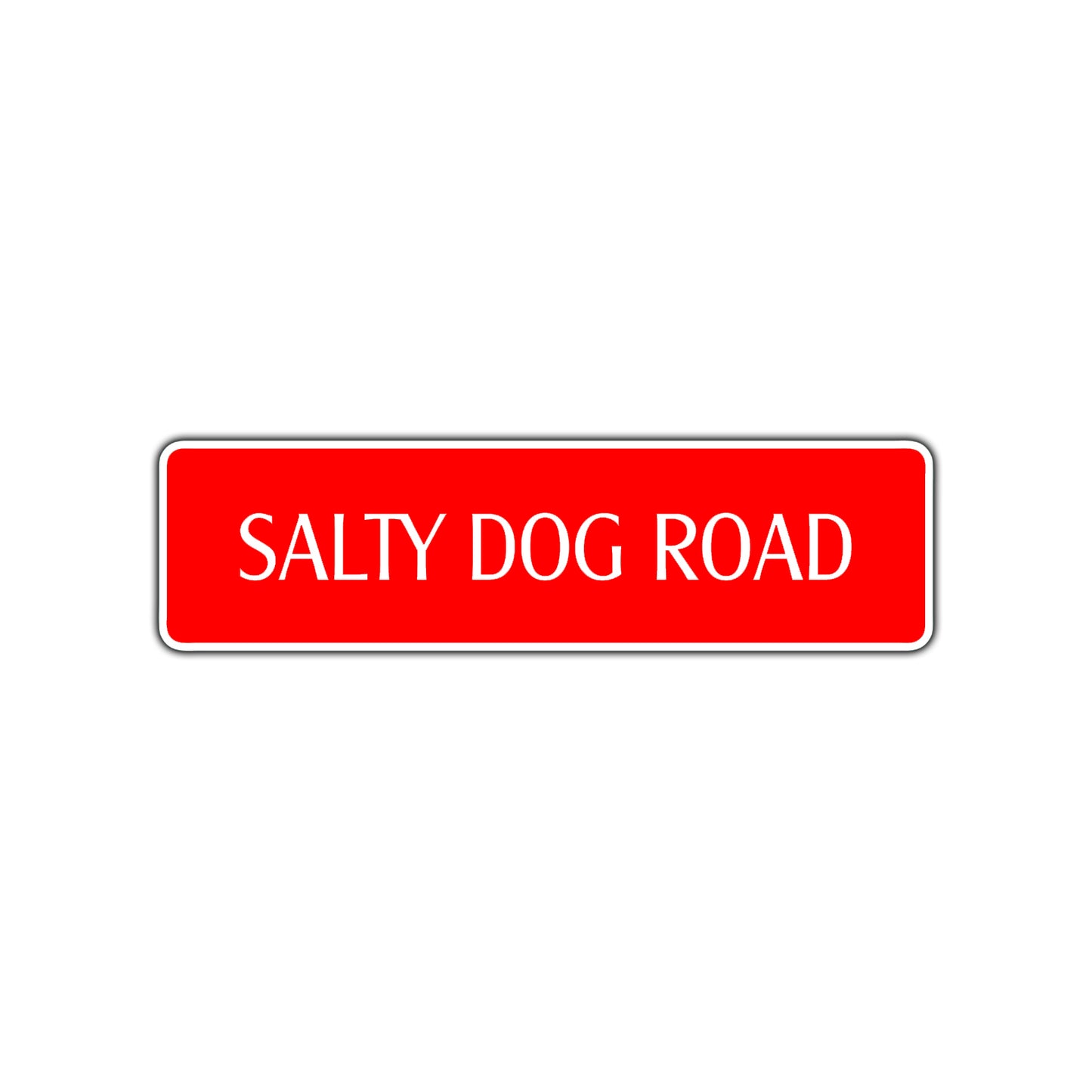 Salty Dog Road Aluminum Metal Novelty Street Plate Sign Wall Gift Decor