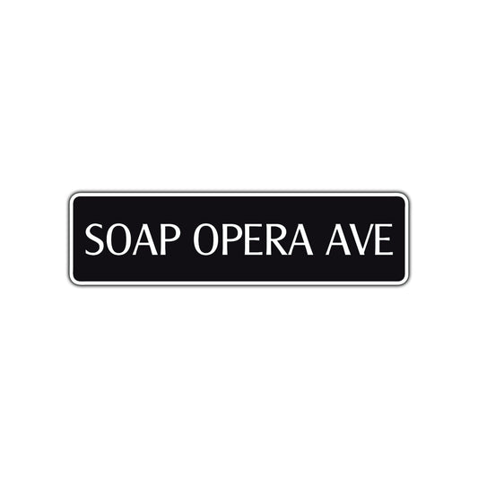 Soap Opera Ave Road Aluminum Metal Novelty Street Plate Sign Wall Gift Decor