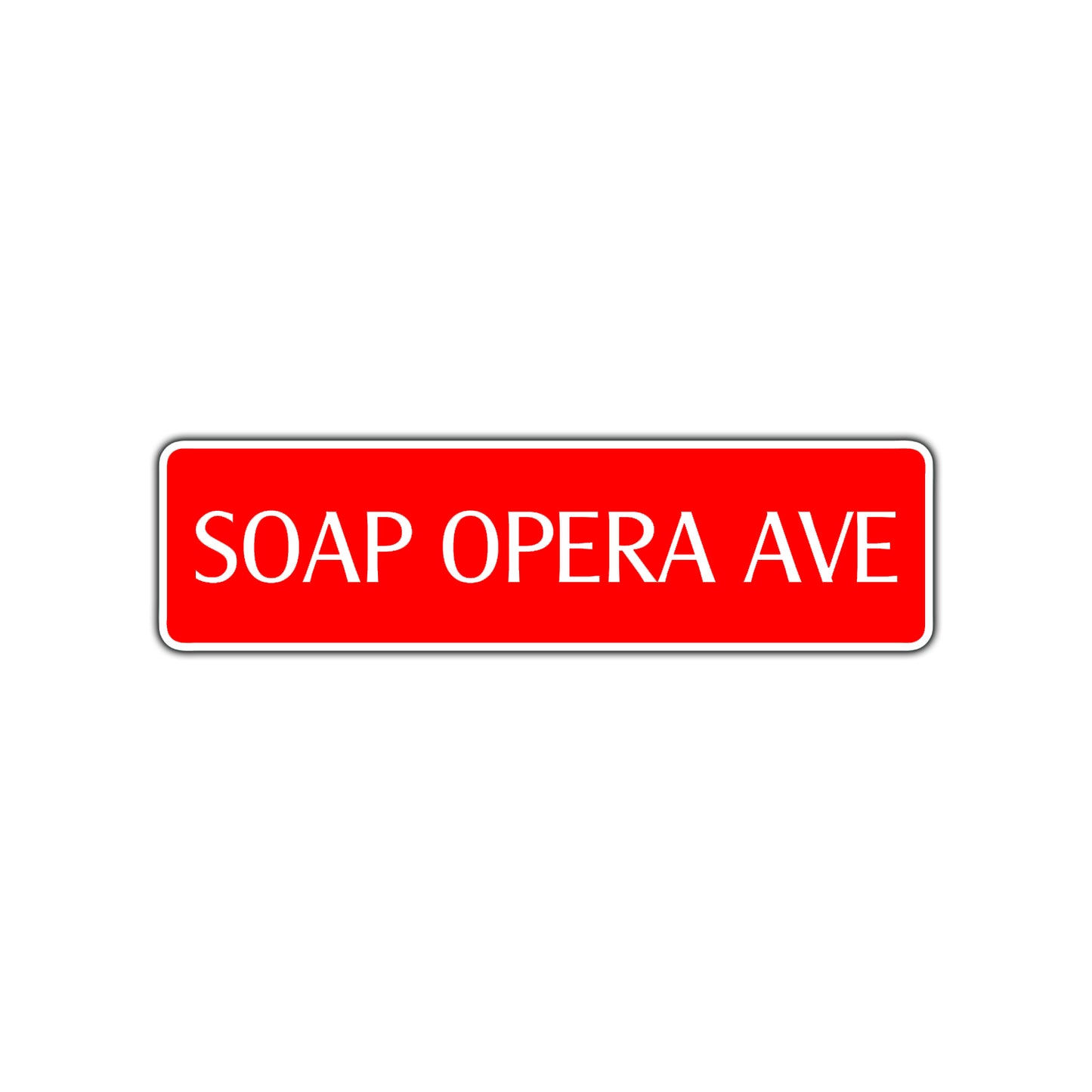 Soap Opera Ave Road Aluminum Metal Novelty Street Plate Sign Wall Gift Decor