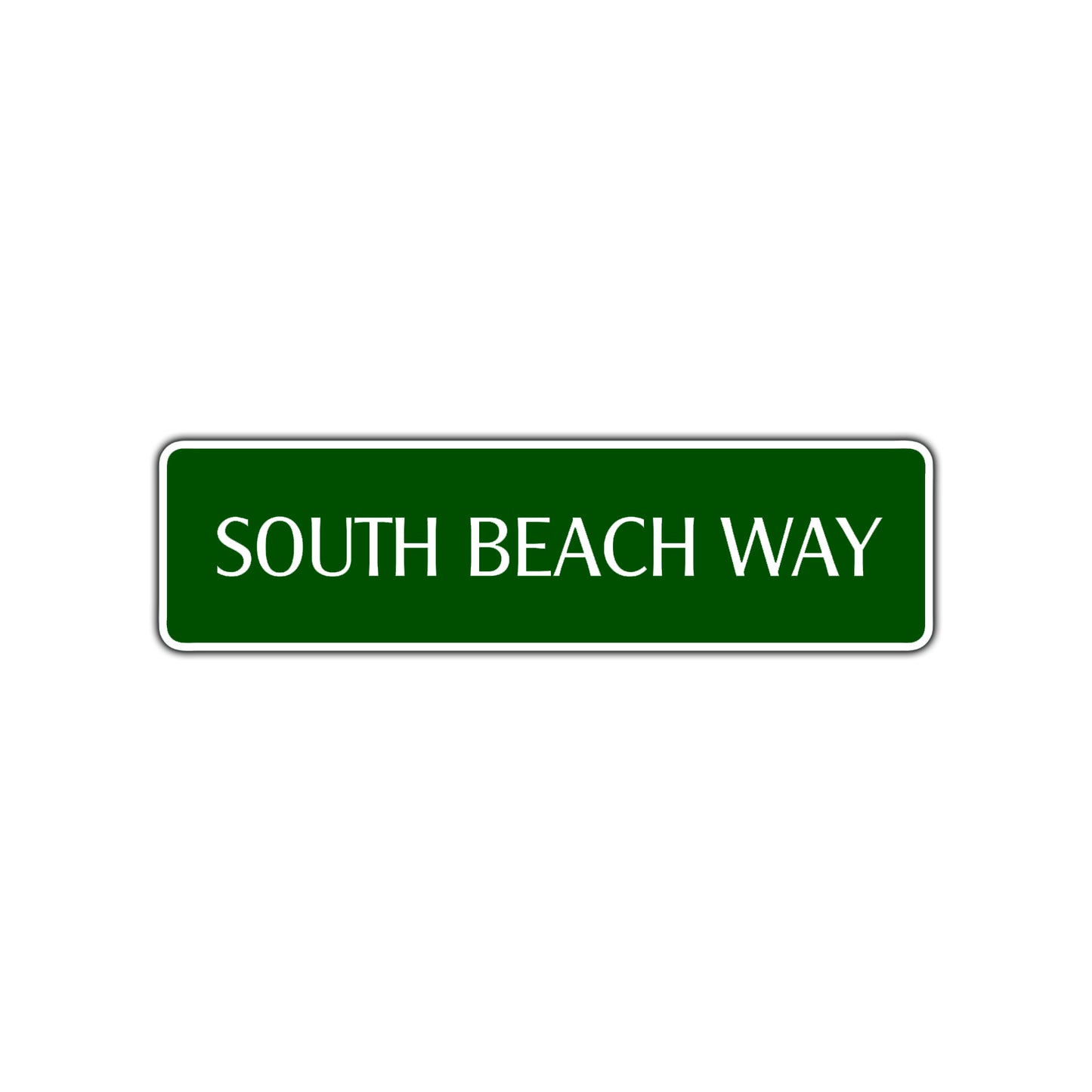 South Beach Avenue Florida Road Aluminum Metal Novelty Street Plate Sign Wall Gift Decor