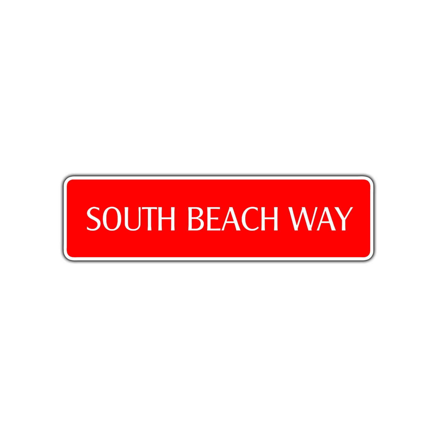 South Beach Avenue Florida Road Aluminum Metal Novelty Street Plate Sign Wall Gift Decor