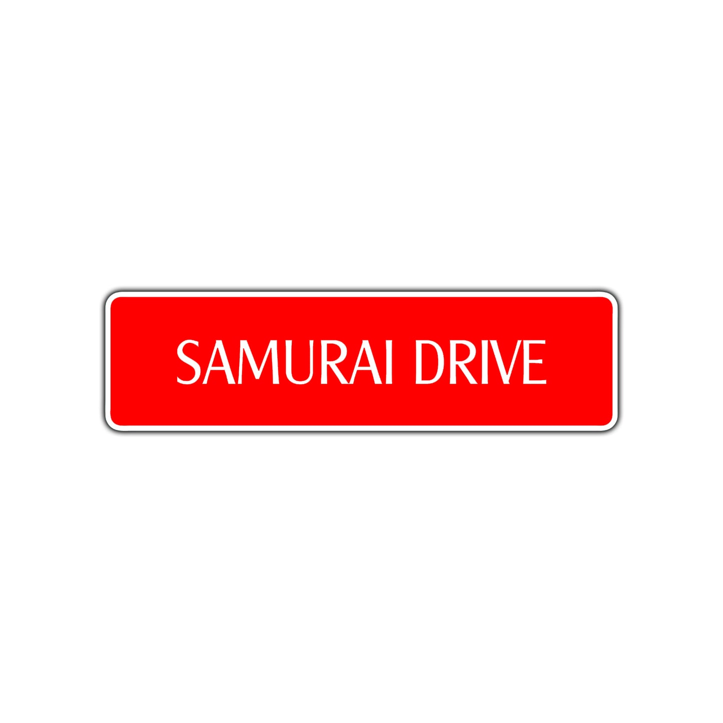 Samurai Drive Road Aluminum Metal Novelty Street Plate Sign Wall Gift Decor