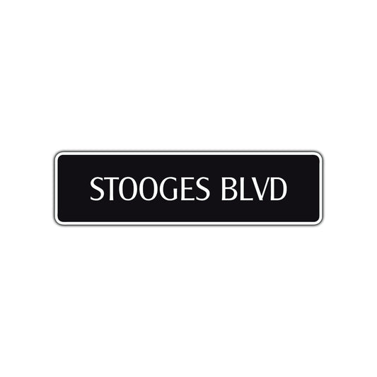 Stooges Boulevard Road Aluminum Metal Novelty Street Plate Sign Wall Gift Decor