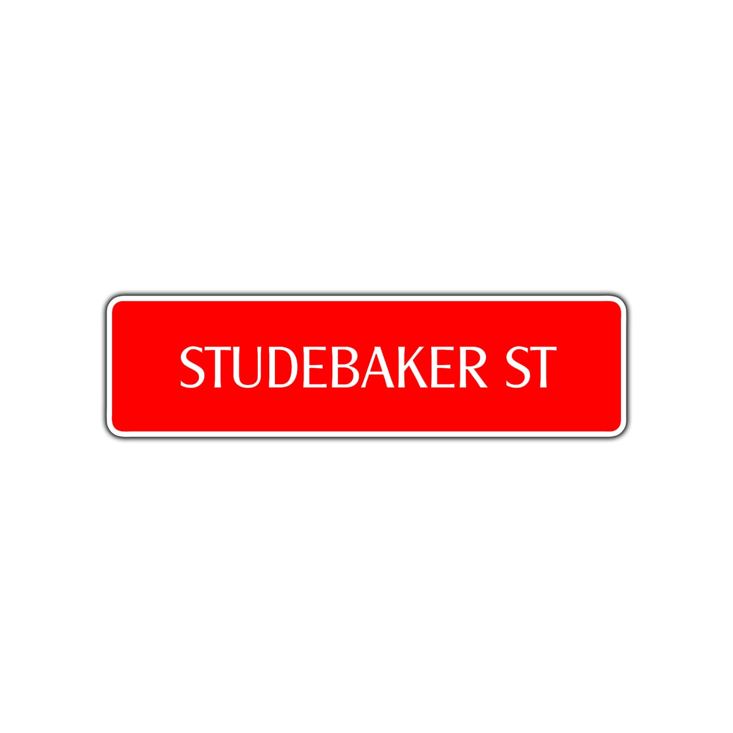 Studebaker St Road Aluminum Metal Novelty Street Plate Sign Wall Gift Decor