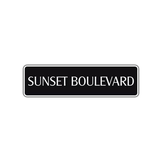 Sunset Boulevard Beach Road Aluminum Metal Novelty Street Plate Sign Wall Gift Decor