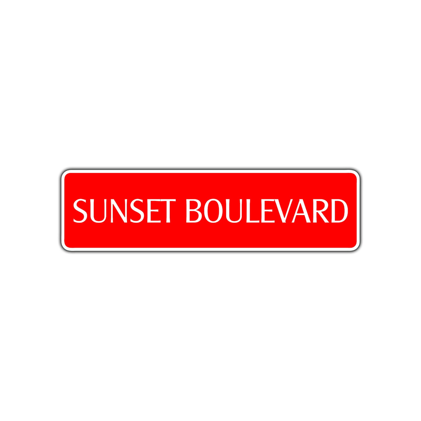 Sunset Boulevard Beach Road Aluminum Metal Novelty Street Plate Sign Wall Gift Decor