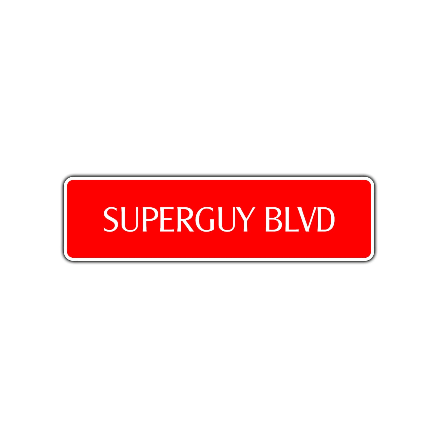 Superguy Boulevard Road Aluminum Metal Novelty Street Plate Sign Wall Gift Decor