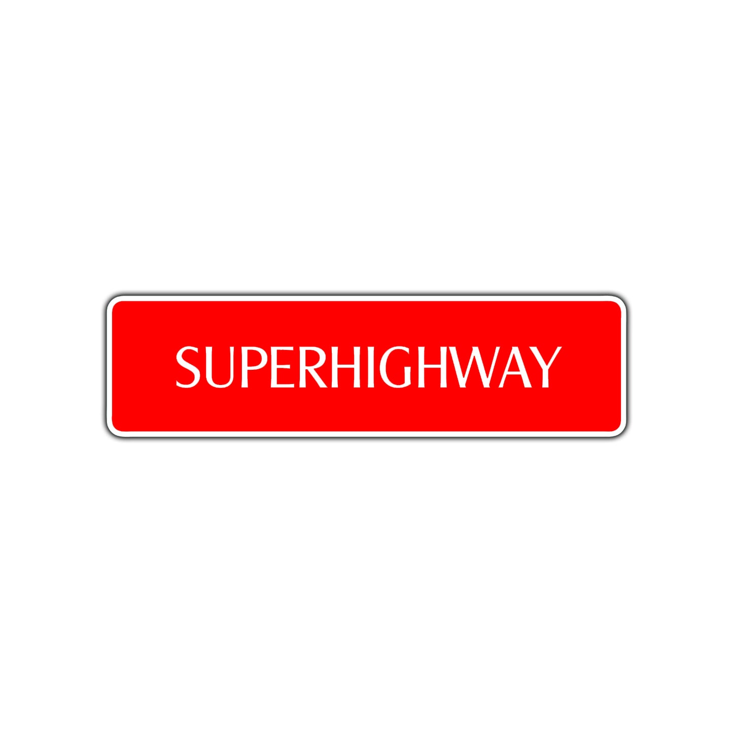 Superhighway Interstate Road Aluminum Metal Novelty Street Plate Sign Wall Gift Decor