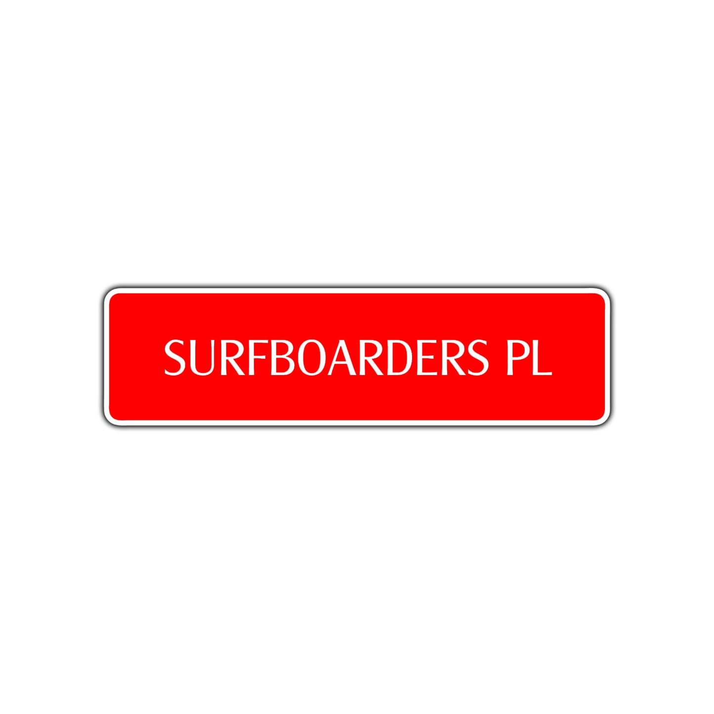 Surfboarders Place Seaboard Road Aluminum Metal Novelty Street Plate Sign Wall Gift Decor