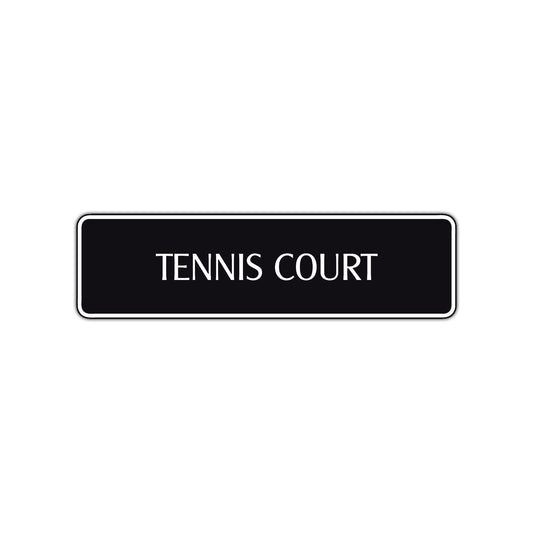 Tennis Court Road Aluminum Metal Novelty Street Plate Sign Wall Gift Decor