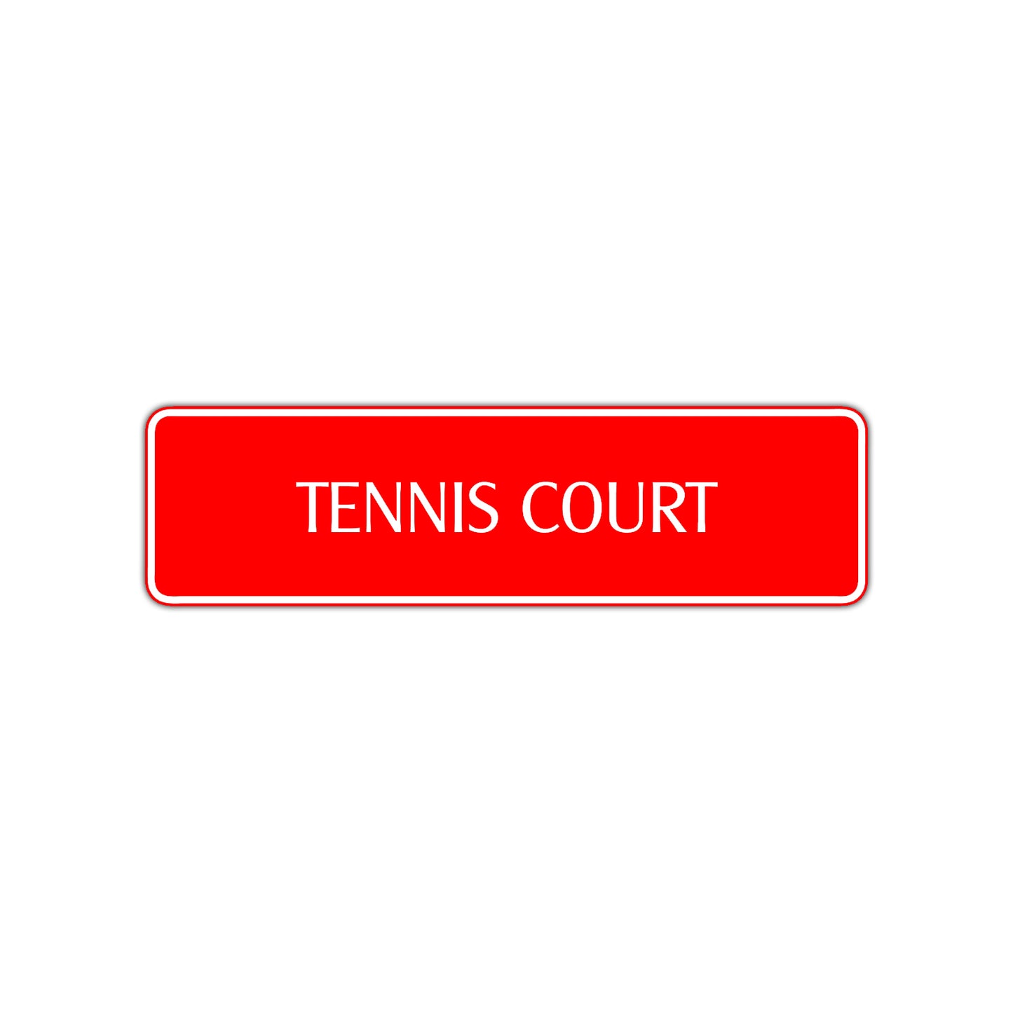 Tennis Court Road Aluminum Metal Novelty Street Plate Sign Wall Gift Decor