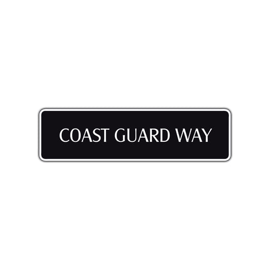 Coast Guard Way Road Aluminum Metal Novelty Street Plate Sign Wall Gift Decor
