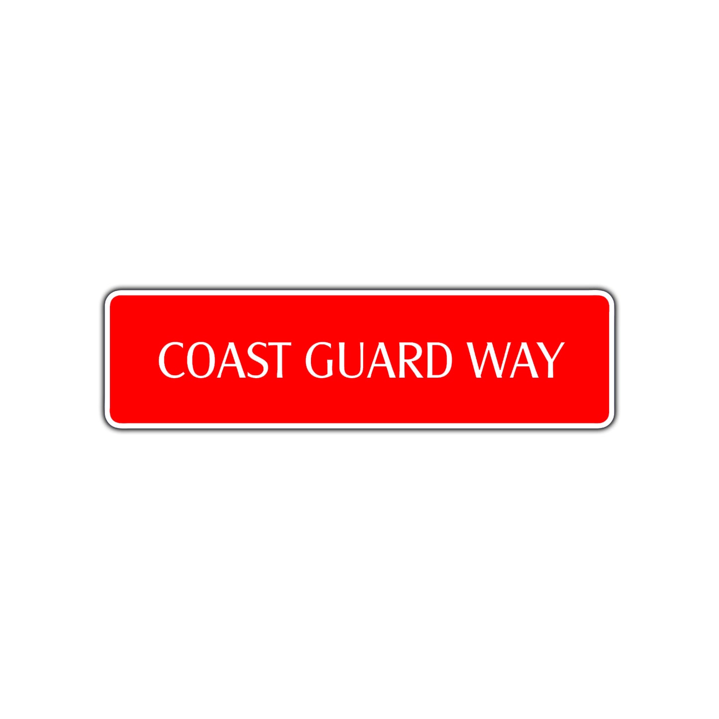 Coast Guard Way Road Aluminum Metal Novelty Street Plate Sign Wall Gift Decor