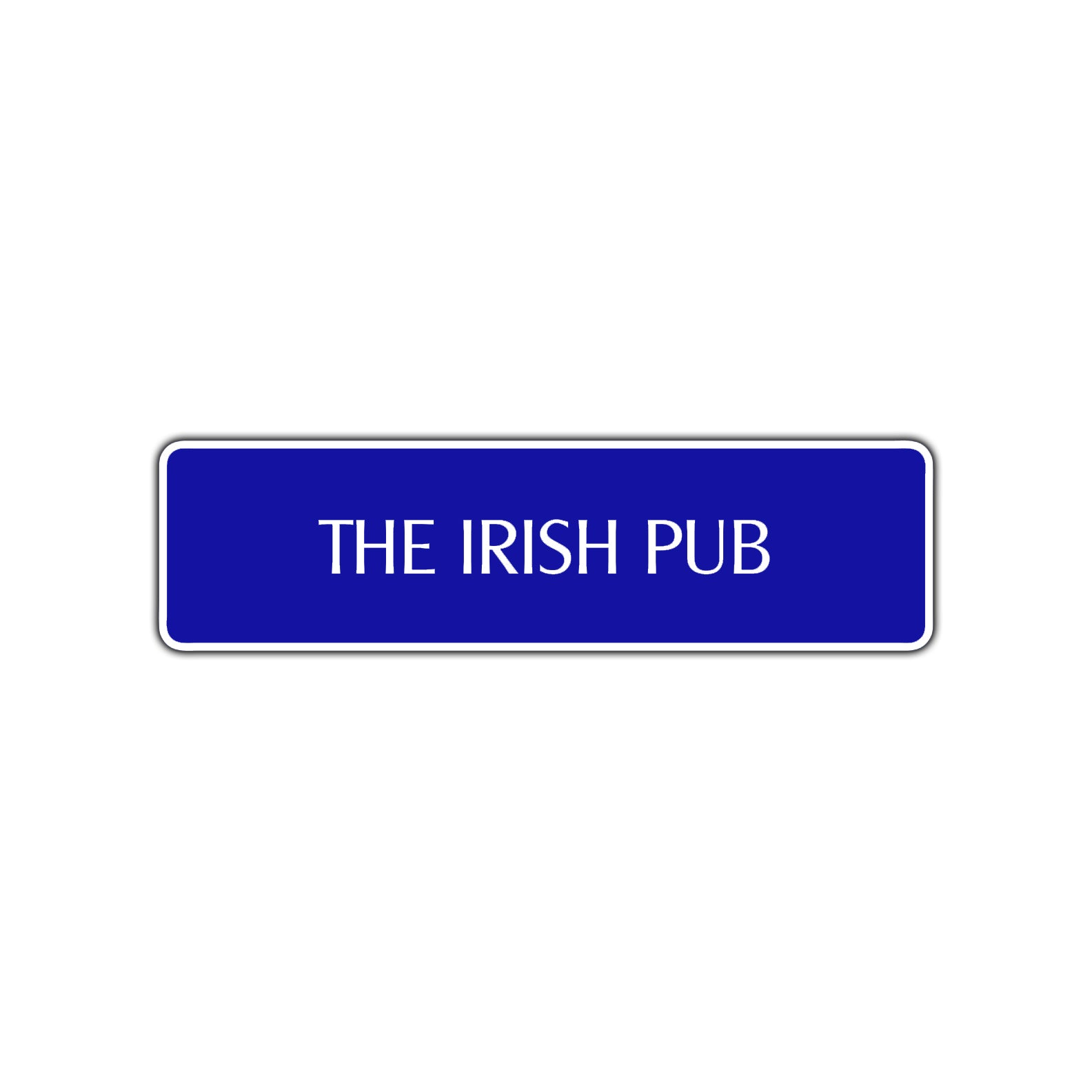 The Irish Pub Road Aluminum Metal Novelty Street Plate Sign Wall Gift Decor