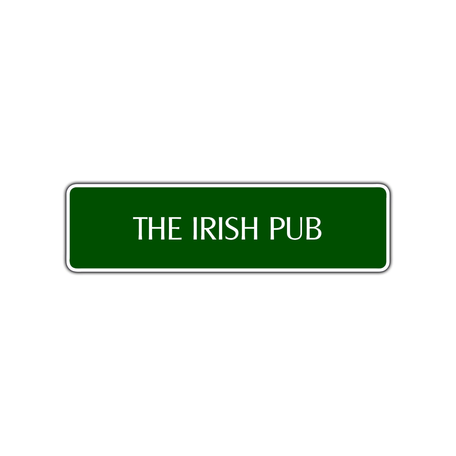 The Irish Pub Road Aluminum Metal Novelty Street Plate Sign Wall Gift Decor