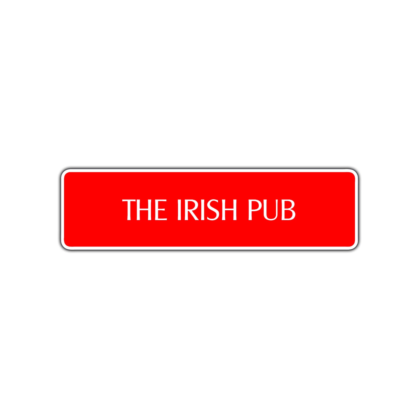 The Irish Pub Road Aluminum Metal Novelty Street Plate Sign Wall Gift Decor