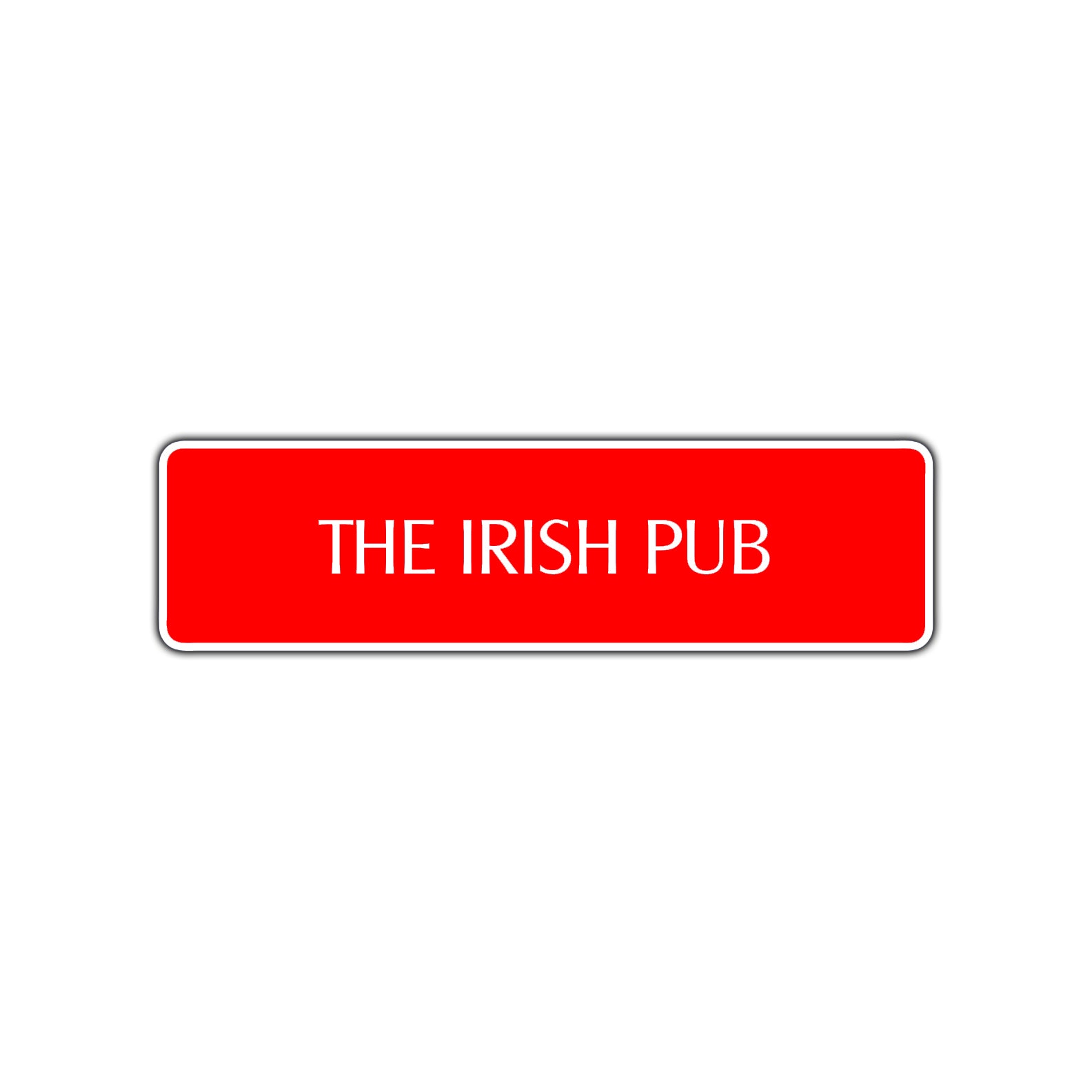 The Irish Pub Road Aluminum Metal Novelty Street Plate Sign Wall Gift Decor